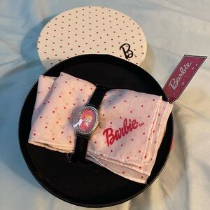 Official 44th anniversary Barbie Women's Watch with Pink Polka Dot Design